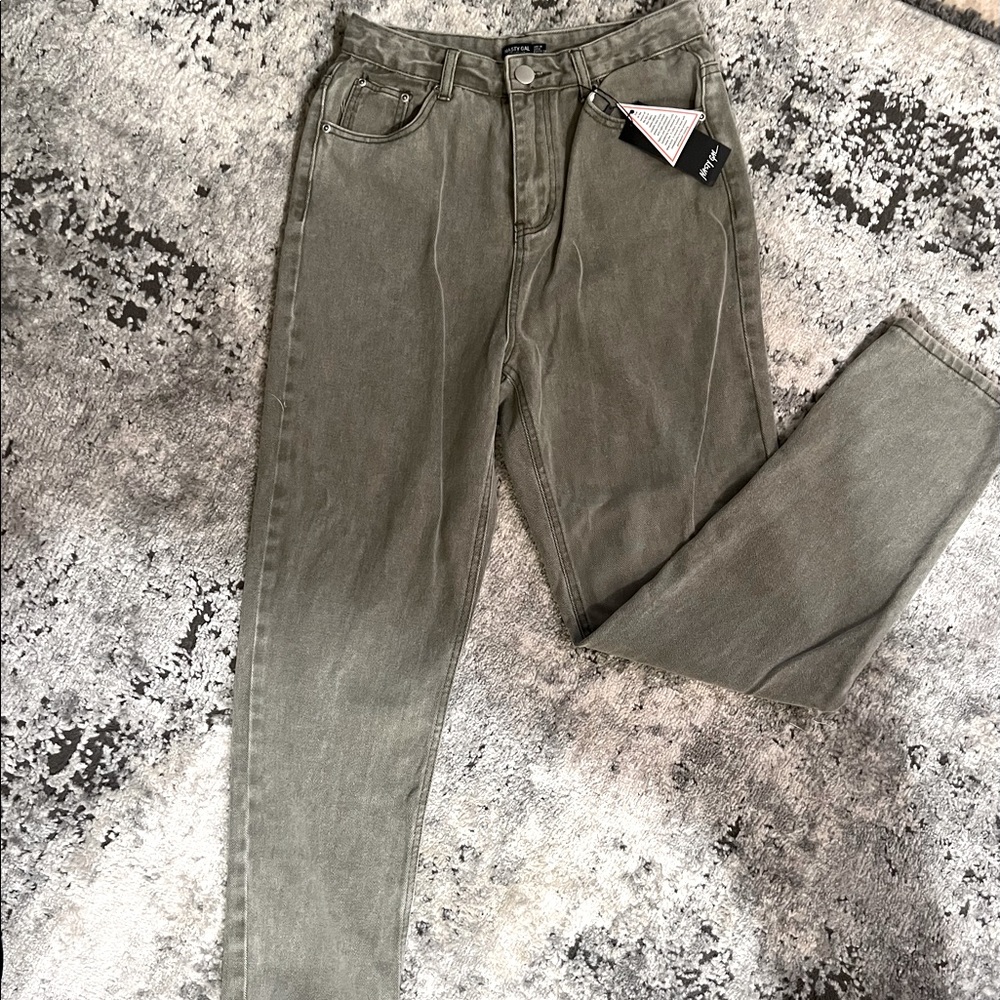 Nasty gal high waisted gray jeans